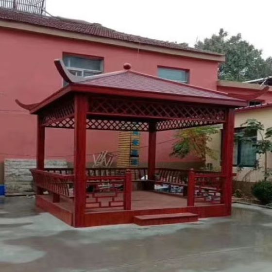 北京古建铝艺长廊园林观景亭防生锈别墅庭院户外铝合金凉亭遮阳遮雨