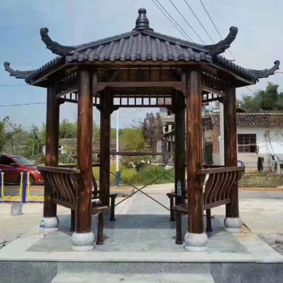 北京铝合金凉亭 户外景观遮阳亭 新中式样式 设计定制